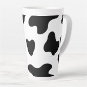 Moderne mooie zwart-witte Koe Latte Mok (Rechterhoek)