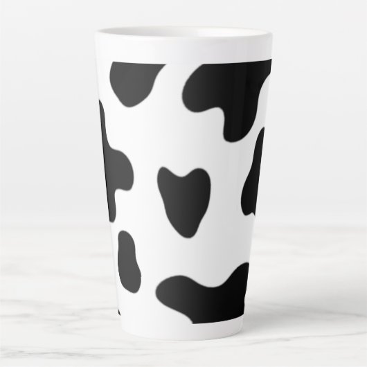 Moderne mooie zwart-witte Koe Latte Mok (Voorkant)