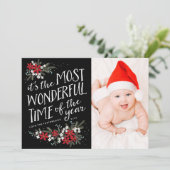 Moderne mooiste feestdag — Fotokaart Feestdagenkaart (Staand voorkant)