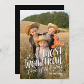 Moderne mooiste feestdag — Fotokaart Feestdagenkaart (Voorkant / Achterkant)