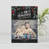 Moderne mooiste feestdag — Fotokaart Feestdagenkaart (Staand voorkant)