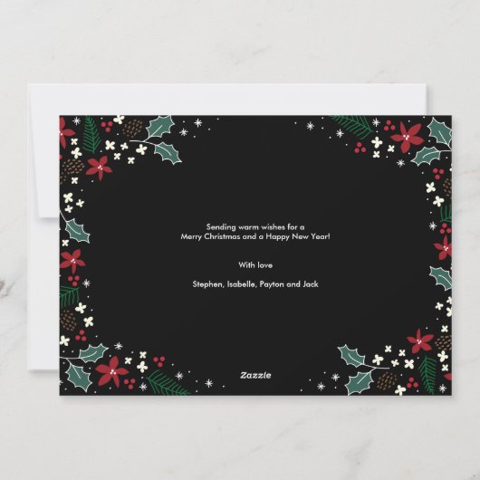 Moderne mooiste feestdag — Fotokaart Feestdagenkaart (Achterkant)