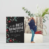 Moderne mooiste feestdag — Fotokaart Feestdagenkaart (Staand voorkant)