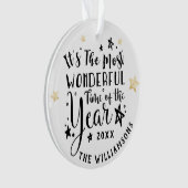 Moderne mooiste tijd van de jaarfoto ornament (voorkant)