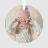 Moderne mooiste tijd van de jaarfoto ornament (achterkant)