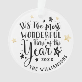 Moderne mooiste tijd van de jaarfoto ornament