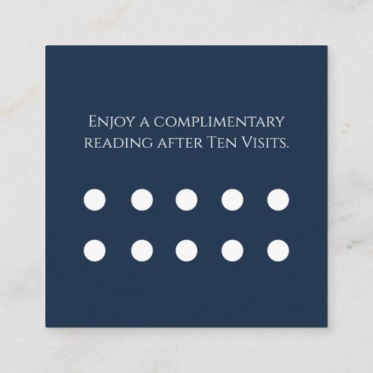 Moderne Moon Crystal Ball Eenvoudige Tarot Reader Klantenkaartje (Achterkant)