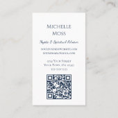 Moderne Moon Crystal Ball Eenvoudige Tarot Reader Visitekaartje (Achterkant)