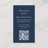 Moderne Moon Crystal Ball Eenvoudige Tarot Reader Visitekaartje (Achterkant)