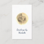 Moderne Moon Crystal Ball Eenvoudige Tarot Reader Visitekaartje (Voorkant)