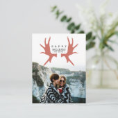 Moderne Moose vakantie Kaart (Staand voorkant)