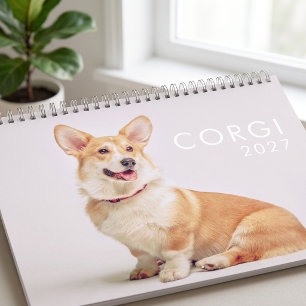 Moderne Moppige Grappige Corgi Honden Foto's Kalender