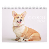 Moderne Moppige Grappige Corgi Honden Foto's Kalender (Hoes)