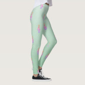 Moderne Moppige Schattige Cute, Vioolsleutel Leggings (Rechts)