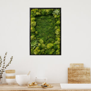 Moderne mos wandkunst levende wand geïnspireerde g poster