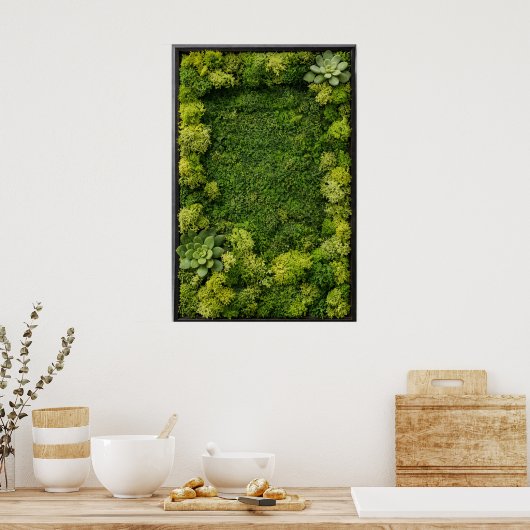 Moderne mos wandkunst levende wand geïnspireerde g poster (Keuken)