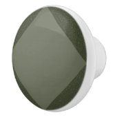 Moderne mosgroene diamant keramische knop – aanpas (Rechts)