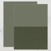 Moderne mosgroene dual-tone uitnodiging – Aanpasse (Voorkant / Achterkant)