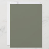 Moderne mosgroene dual-tone uitnodiging – Aanpasse (Achterkant)