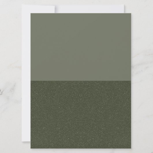 Moderne mosgroene dual-tone uitnodiging – Aanpasse (Voorkant)