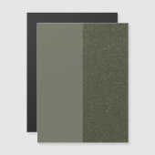 Moderne mosgroene duo dunne magnetische kaart (op  magnetische uitnodiging (Voorkant / Achterkant)