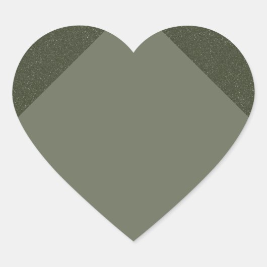 Moderne mosgroene hartsticker hart sticker (Voorkant)