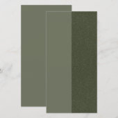 Moderne mosgroene platte kaart met textuur (op maa (Voorkant / Achterkant)