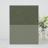 Moderne mosgroene platte kerstkaart – Bovenste tex (Staand voorkant)