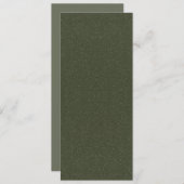 Moderne mosgroene textuur plat menu – aanpasbaar (Voorkant / Achterkant)