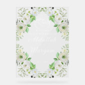 Moderne moslim islamitische bruiloft welkom Floral Acryl Bord (Voorkant)