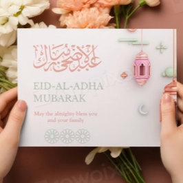 Moderne Moslim Vakantiekaart | Eid al-Adha 2025 Is Feestdagenkaart