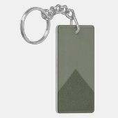 Moderne Moss Green Chevron Sleutelhanger – (Voorkant Links)