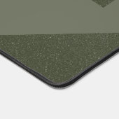 Moderne Moss Green Desk Mat met Pijlen – Aanpassen (Hoek)