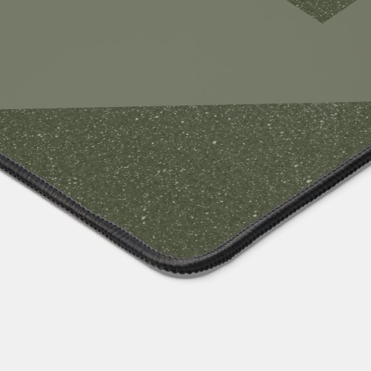 Moderne Moss Green Desk Mat met Pijlen – Aanpassen (Hoek)