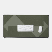Moderne Moss Green Desk Mat met Pijlen – Aanpassen (Keyboard & Muis)