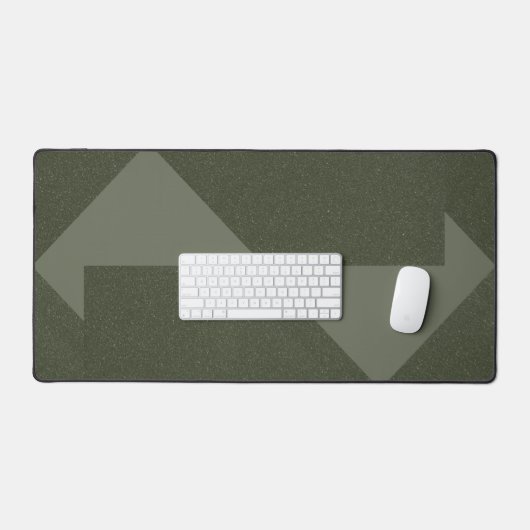 Moderne Moss Green Desk Mat met Pijlen – Aanpassen (Keyboard & Muis)