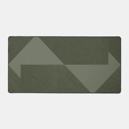 Moderne Moss Green Desk Mat met Pijlen – Aanpassen (Voorkant)