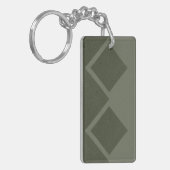 Moderne Moss Green Diamond Sleutelhanger –  (Voorkant Links)