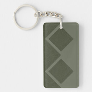 Moderne Moss Green Diamond Sleutelhanger –