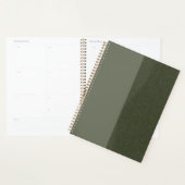 Moderne Moss Green Dual Texture Weekly Planner (Display)