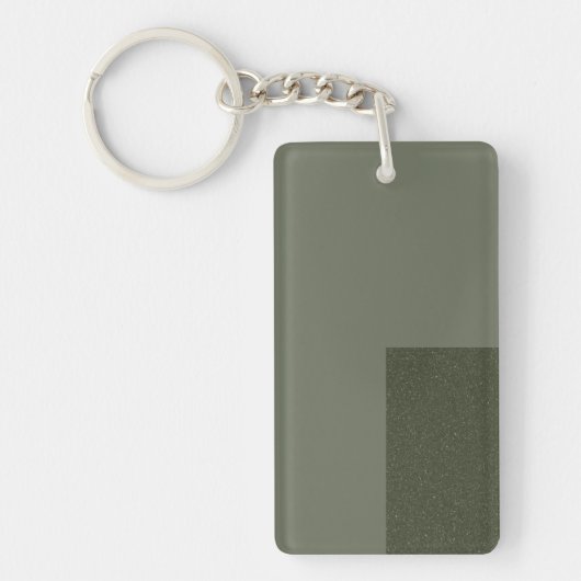 Moderne Moss Green Edge Sleutelhanger – (Voorkant)