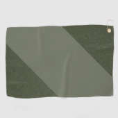 Moderne Moss Green Golf Handdoek – Custom Design (Horizontaal)