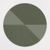 Moderne Moss Green Split Circle Stickers (Design 2)