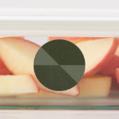Moderne Moss Green Split Circle Stickers (Aangebracht)