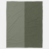 Moderne Moss Green Split Fleece Deken (Voorkant)