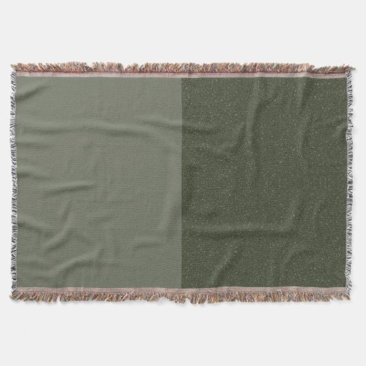 Moderne Moss Green Split Geweven Deken – Aanpassen (Voorkant)