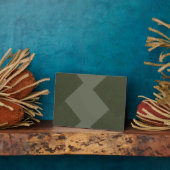 Moderne Moss Green Tafelblad Plaque met Ezel Fotoplaat (Zijkant)