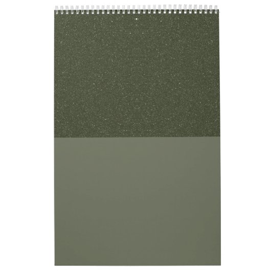 Moderne Moss Green Two-Tone Calendar – Kalender (Hoes)