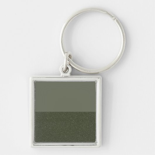 Moderne Moss Green Two-Tone Sleutelhanger -  (Voorkant)