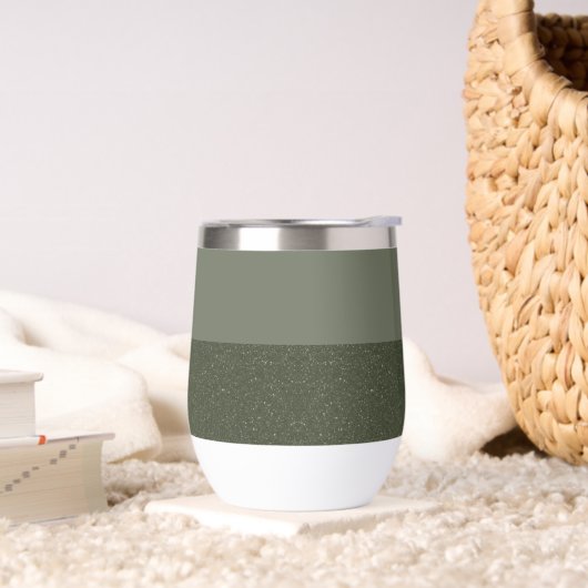 Moderne Moss Green Two-Tone Tumbler - (Woonkamer)